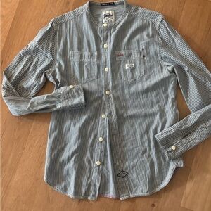 Superdry Blue Striped Casual Shirt